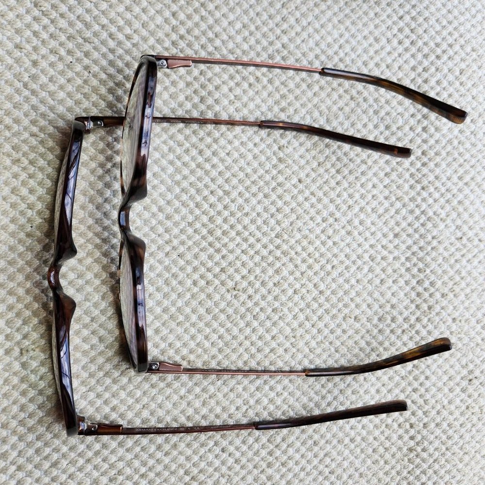 2 Armani Exchange AX 3005 8037 Eye Glasses Frames Brown Tortoise Cat 52-17 145 - Picture 8 of 10